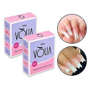 Kit 2 Fibras de Vidro Fina Macia Maleável Alongamento de Unhas Caixa Rolo 4m Econômica, Vòlia
