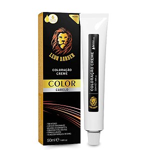 Coloração Tintura em Creme Permanente Preto 2.0 Cobertura Uniforme Duradoura Brilho Saudável Leon Barber 50ml