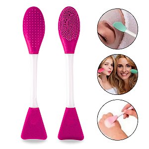 Espátula Dupla Silicone Limpeza Pele Texturas Banho Remoção Cravos Maquiagem