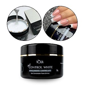 Gel Construtor Alongamento Led/Uv Control White Nivelamento Controlado Fibra Decoração Design Manutenção 24g Vòlia