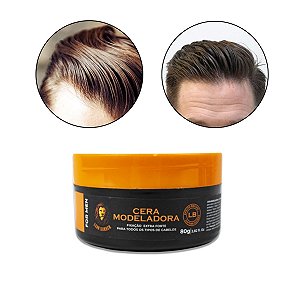 Cera Modeladora Pomada Fixação Extra Forte Tratamento Efeito Matte Cabelo Penteado Antifrizz 80g, Leon Barber