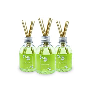 Kit 3 Aromatizador Difusor Capim Limão Fragrância Suave Varetas Energizante Refrescante Casa Escritório Bem-Estar 270ml, Pantanal Aromas
