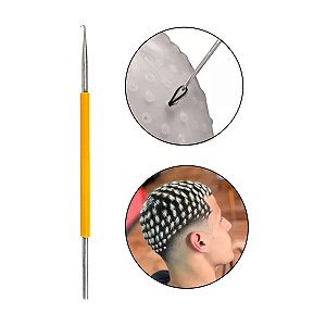 Agulha para Reflexo Mechas Luzes Penteados Cabelo Ponta Fina Cabo Emborrachado Leon Barber