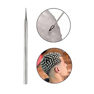 Agulha Ponta Fina Inox para Reflexo Mechas Luzes Penteados Cabelo Barbearia Salão, Leon Barber