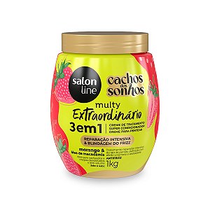 Creme 3/1 Antifrizz Definição Cachos Morango 1kg Salon Line