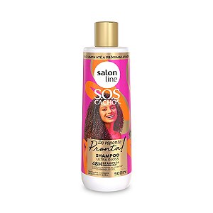 Shampoo Ultra Gloss SOS Cachos De Repente Pronta Limpeza Refrescante Tratamento Brilho Intenso Framboesa 500ml, Salon Line