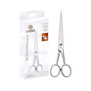 Tesoura Corte Cabelo Fio Laser Bronze Mundial BC 344 Profissional 7 Polegadas Mundial