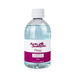 Prep Refil 500ml Higienizador Unhas Limpeza Alongamento Manicure Instrumentos Mãos