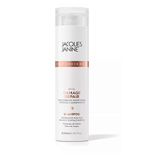 Shampoo Limpeza Profunda Reparo de Danos Tratamento Cabelos Secos Porosos Quebradiços Damage Repair Reparação Total dos Fios 240ml, Jacques Janine