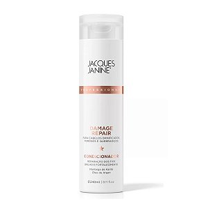 Condicionador Damage Repair Hidratação Profunda Reparo de Danos Tratamento Cabelos Secos Recontrução Total dos Fios 240ml, Jacques Janine