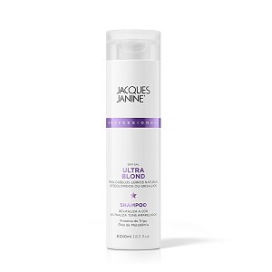 Shampoo Matizador Limpeza Ultra Blond Revitalização Cabelos Loiros Brilho Intenso Luminosidade 240ml, Jacques Janine