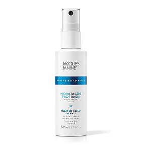 Óleo Bifásico Finalizador 10 em 1 Definição Antifrizz Proteção Térmica Brilho Intenso Fragrância Suave Reparação Pontas Duplas 60ml Jacques Janine