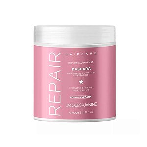 Haircare Repair Máscara Reparadora Hidratante Cabelos Nutridos Saudáveis Brilho Intenso Nutrição 400g Jacques Janine