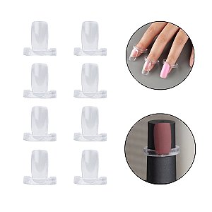 Kit 50 Anéis Transparente Mostruário Esmalte Cores Unhas Expositor Nail Art Design