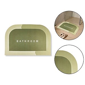 Tapete Verde-Claro Bathroom Segurança Antiderrapante Emborrachado Box Seca Fácil Banheiro Design Moderno