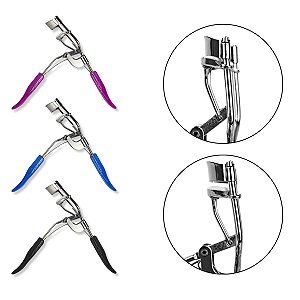 Kit 3 Curvador Multicolor Cílios Naturais Modelador Maquiagem Makeup Olhos Realce