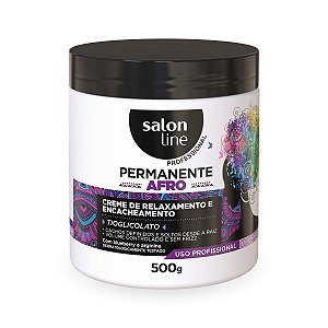 Creme de Relaxamento e Encacheamento Afro Cabelos Nutridos Balanço Natural Brilho Prolongado Cachos Definidos 500g Salon Line
