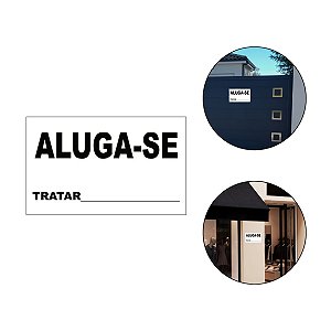 Placa Aluga-se Chapa Casa Salão Comercial Aluguel 31,5x19cm