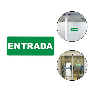 Placa de Plástico Vinil Entrada Lojas Clínicas Consultórios