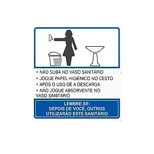 Placa Sinalização Banheiro Aviso Sanitário Feminino 16x16 Cm