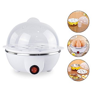 Cozedor de Ovos Legumes Panela Vapor Portátil Elétrico 110V