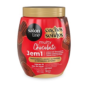 Creme Hidratação Cachos Multy Chocolate 3/1 Salon Line, 1kg