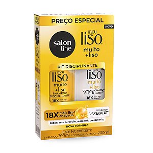 Shampoo 300ml + Condicionador 200ml Muito + Liso, Salon Line