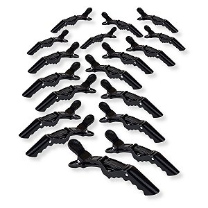 Kit 18 Presilhas Prendedor de Cabelo Bico Jacaré Crocodilo