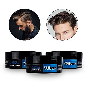 Kit 3 Cremes Modelador Extra Forte Cabelos 100g Yelsew