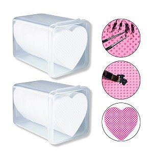 Kit 400 Lenços Coração Limpeza Pincel Pinça Removedor
