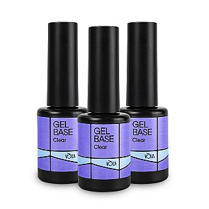 Kit 3 Gel Base Clear Frasco 9g Alongamento Unha LED/UV Vòlia