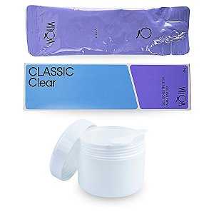 Sachê Refil Gel Classic Clear Vòlia 34g + Pote Reutilizável