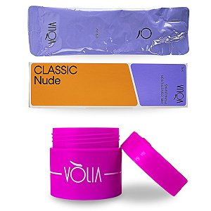 Refil Sachê Gel LED UV Classic Nude, 34g + Pote ECO, Vòlia
