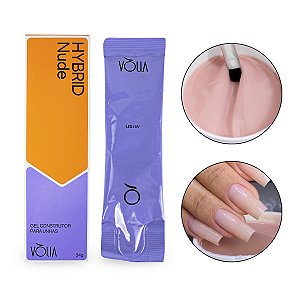Sachê Gel Hybrid Nude Alongamento de Unhas LED/UV 34g Vòlia