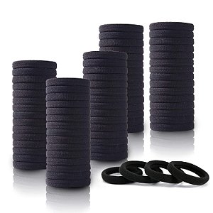 Elastico Xuxinha Lacinho Laço Preto para Cabelos 72 Unidades