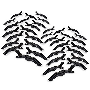 Kit 48 Presilhas Prendedor de Cabelo Bico Jacaré Crocodilo