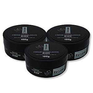 Kit 3 Creme Modelador Black Definição Natural 100g Yelsew
