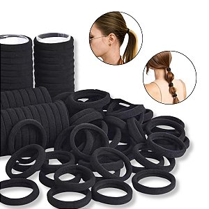 Kit 600 Elásticos Xuxinha Lacinho Laço Preto Cabelos Atacado