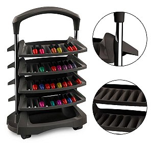 Expositor de Esmaltes Diva 4 Bandejas Manicure Para 80 und