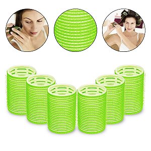 Kit 6 Bob Modelador de Cachos Com Velcro Autoaderente 40mm