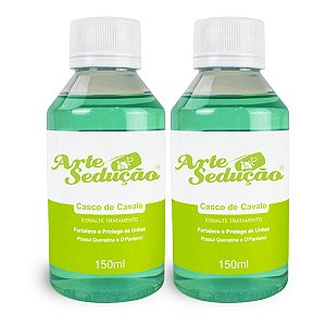 Kit 2 Bases Fortalecedoras Casco Cavalo 150ml, Arte Sedução