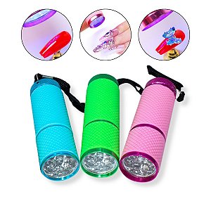 Kit 3 Lanternas Ultravioleta Led UV Secagem Unhas de Gel