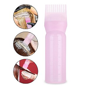 Pente Garrafa Aplicador Tinta Frasco Tintura de Cabelo 180ml