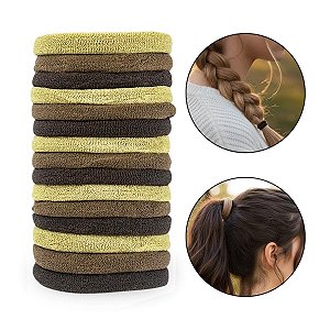 Kit 120 Elásticos Xuxinha Lacinho Nude Marrom Bege Cabelos