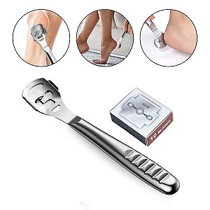 Removedor de Calo Aço Inoxidável + 10 Lâminas Extra Pedicure