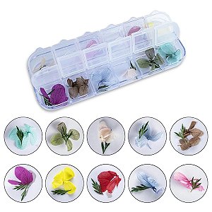 12 Flores Secas Desidratada Decoração Encapsulamento Unha