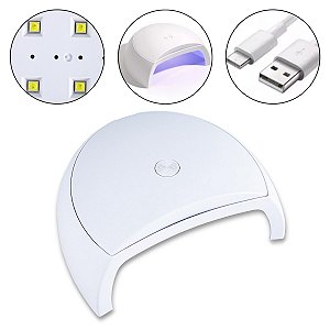 Mini 2C Cabine de Unhas Gel 15 Leds 60W LED/UV Portátil