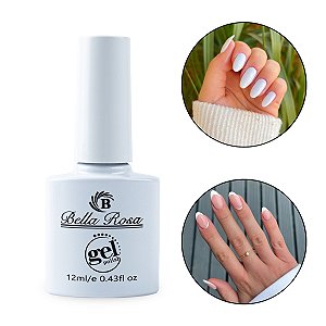Esmalte Gel LED/UV Branco Francesinha Unha Bella Rosa, 12ml