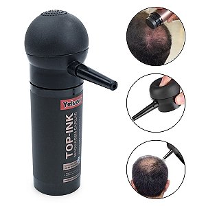 Spray Aplicador + Maquiagem Capilar em Pó 25g Preto Yelsew