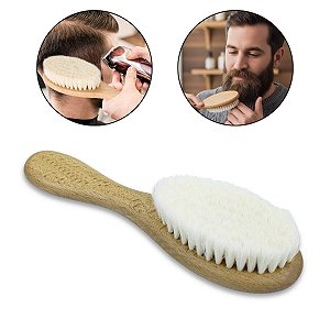 Escovinha Disfarce Barbeiro Cerdas Macias Cabo de Madeira